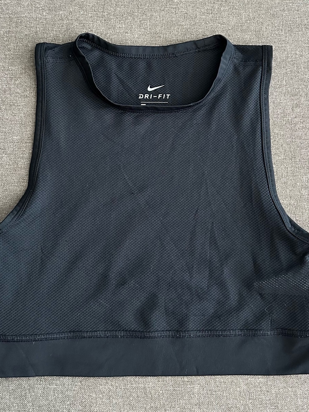 Nike Black Mesh Performance Crop Tank